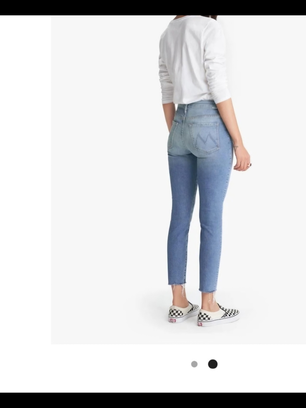 MOTHER "Shoot To Thrill" High Waisted Ankle Fray Jeans Size 27 - Picture 3 of 6